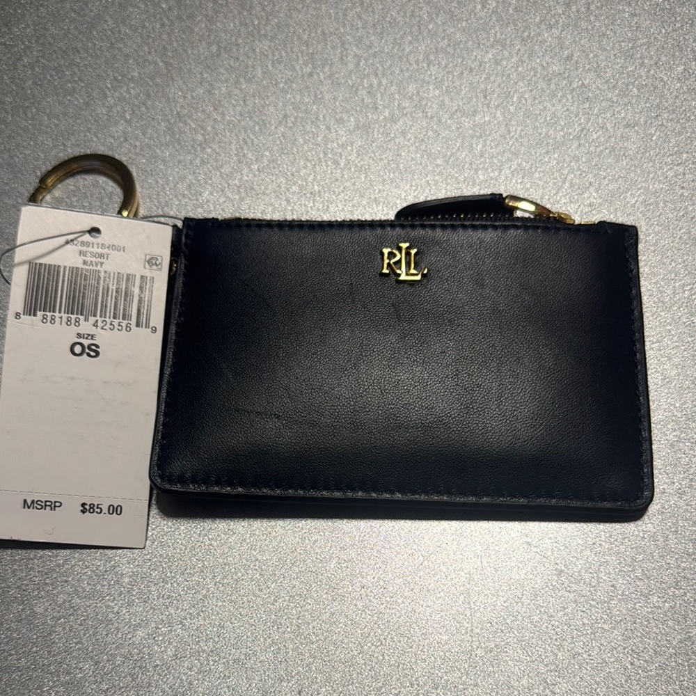 Ralph Lauren NAVY Leather Wallet
